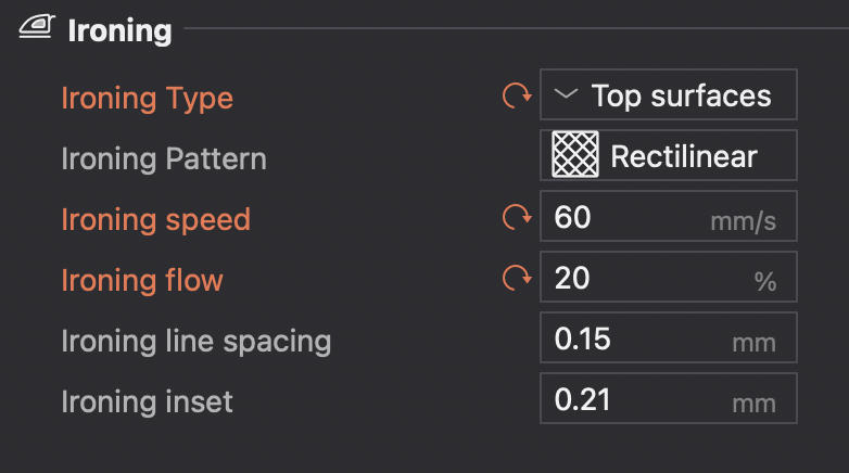 Alternative settings